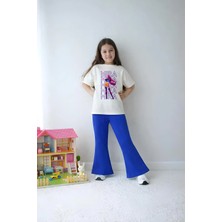Belya Kids Wear Kız Çocuk Tam Kalıp Üst Oversize Alt Taytlı Mira TASARIM15 Alt Üst Takım