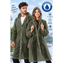Neffo Unisex Su Geçirmez Kapüşonlu Yağmurluk, Hafif ve Katlanabilir Yağmur Pançosu, Rüzgar Geçirmez