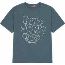 Belya Kids Wear Erkek Çocuk Oversize Tam Kalıp Belya Kids Tasarım 4 Yazlık Kumaş Tişört