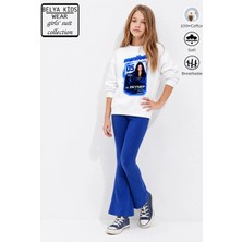 Belya Kids Wear Kız Çocuk Tam Kalıp Üst Oversize Alt Taytlı Zoktay Tasarım 228 Alt Üst Takım