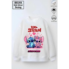 Belya Kids Wear Tam Kalıp Oversize Kız Çocuk Pamuğa Pamuk 2 Iplik Kumaş Krk Tasarım Sweatshirt