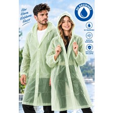 Neffo Unisex Su Geçirmez Kapüşonlu Yağmurluk, Hafif ve Katlanabilir Yağmur Pançosu, Rüzgar Geçirmez