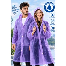 Neffo Unisex Su Geçirmez Kapüşonlu Yağmurluk, Hafif ve Katlanabilir Yağmur Pançosu, Rüzgar Geçirmez