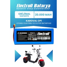 Electroll Karoval Cp1 Uyumlu Batarya (Orijinal Kapasite) 60V 20AH Elektrikli Scooter Bataryası
