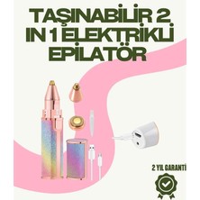 Bin1çeşit 8000 Rpm Taşınabilir Epilatör – Kaş Düzeltici ve Dudak Epilatörlü Pille Çalışan
