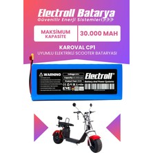 Electroll Karoval Cp1 Uyumlu Batarya (Maksimum Kapasite) 60V 30AH Elektrikli Scooter Bataryası