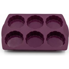 Tupperware Silikon 6'lı Muffin ve Mini Kek Kalıbı - Mor