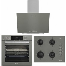 Arçelik Ade 604-1 G Davlumbaz + Afc 361 G Fırın + Ocd T 651 Eg Ocak Ankastre Seti