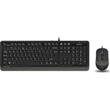 Bin1çeşit F1010 Q USB Gri mm Kablolu Klavye Mouse Set
