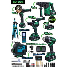 RUDİGER Rudiger RD-006 Profesyonel 4lü Set+ 16 Yönlü Lazer Seti
