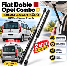 Duolight Fiat Doblo Iıı 2010 Sonrası Opel Combo D Uyumlu Bagaj Kapağı Amortisörü Sağ Sol Takım 2 Adet