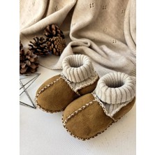 Panfilia %100 Kuzu Derisi Bebek Panduf / Kız Erkek Unisex Bebek Bot / Ayakkabı / Patik