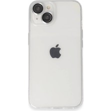 Apple iPhone 14 Uyumlu Kılıf Luko Lens Silikon - Gümüş