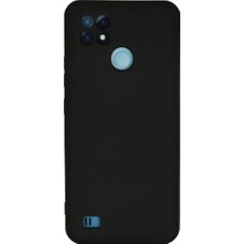 Realme C21 Uyumlu Kılıf Nano Içi Kadife Silikon - Siyah