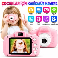Qasul Eğitici Mini 1080P Çocuklar Için Dijital Fotoğraf Makinesi 5 Oyunlu Hediye Fotograf Makinesicmr9