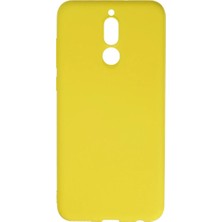 Huawei Mate 10 Lite Uyumlu Kılıf Nano Içi Kadife Silikon - Sarı