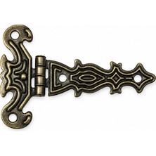 Kapamarka Dekoratif, Sac Tek Kuyruklu Menteşe - 40X68 Mm, Küçük, Antik, 100 Adet
