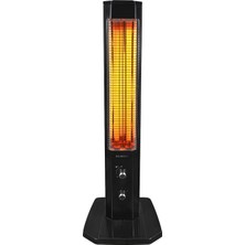 Kumtel Çift Tüplü Mika Rezistanslı Dikey Kule Isıtıcı 1150 W / 2300 W 2 Güç Seçenekli Ayarlanabilir Sıcaklık Devrilme Emniyetli   Matt Elektronik