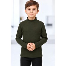 Kız Erkek Çocuk Ribana Balıkçı Yaka Uzun Kollu Basic Üst 4-8 Yaş