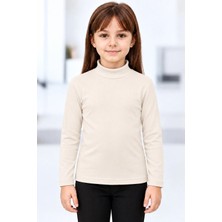 Kız Erkek Çocuk Ribana Balıkçı Yaka Uzun Kollu Basic Üst 4-8 Yaş