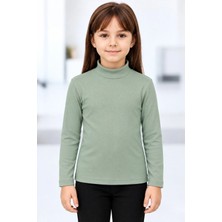 Kız Erkek Çocuk Ribana Balıkçı Yaka Uzun Kollu Basic Üst 4-8 Yaş