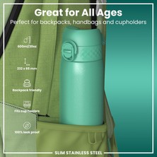 Str Store Sızdırmaz Ince Içecek Şişesi, Paslanmaz Çelik, Mavi Yeşil, 600 ml (20 Oz)