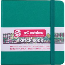Str Store Eskiz Defteri 80 Yaprak, 12 x 12 Cm, Orman Yeşili