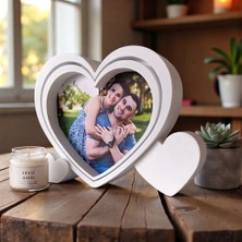 Grifon3D Çoklu Kalp Tasarımlı Dekoratif 3D Baskı Masaüstü Fotoğraf Çerçevesi - Sevgililer Günü, Yıl Dönümü ve Özel Gün Hediyelik Çerçeve