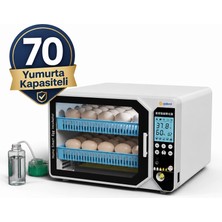 Wm-70 Tam Otomatik Akıllı Kuluçka Makinesi + Hediye Yedek Motor ve Suluk Paketi ( Lisinya )