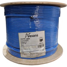 Nexans NEX1611TB5, Mavi, Cat6, 500M, 23AWG (0,58MM), Utp, %100 Bakır, Lszh Halogen Free, Makara, Kablo