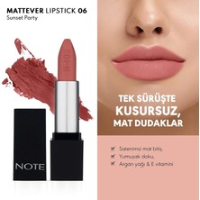 Str Store Cosmetics Mattever Lipstick 06 Sunset Party Yarı Mat Saten Bitişli Ruj, Pembe
