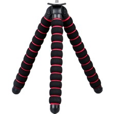 Str Store Esnek Tripod, Ahtapot Tripod 25CM, 4kg Kapasiteli, Siyah, Akıllı Telefonlar Için Uyumlu
