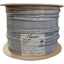 Nexans NEX1611TO5, Gri, Cat6, 500M, 23AWG (0,58MM), Utp, %100 Bakır, Lszh Halogen Free, Makara, Kablo