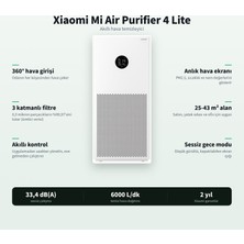 Xiaomi Mi Air Purifier 4 Lite Akıllı Hava Temizleyici | Hepa Filtreli, 33 Db Sessiz Çalışma