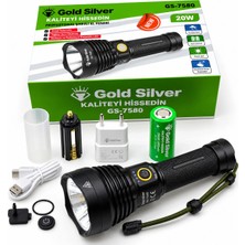 Str Store GS-7580 20 Watt 1200 Lümen Süper LED Profesyonel Şarjlı El Feneri