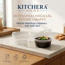 50 Adet Sızdırmaz 60 ml Mini Saklama Kabı Sosluk Buzluk Kabı Et Suyu Kemik Suyu | Kitchera Home