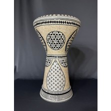 Gawharet El Fan Darbuka Sedef Işlemeli Model 12 - Oval Desen