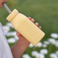 Str Store Hüp + Up -Şişe + Pipet - Mellow Yellow/powder Grey