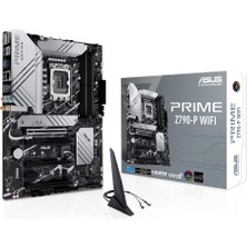 Asus Prıme Z790-P Wıfı, 4xddr5, 3x M.2, Hdmı, Dp, Type-C, Wi-Fi 6, Bluetooth 5.2, 12-13.nesil, LGA1700 Soket, Argb Gaming Anakart