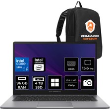 Asus Expertbook B1 Intel Core 5 120U 96GB Ram 4tb SSD 15.6" Full Hd (1920X1080) WIN11 Home B1503CVA-C58G512B4DP353 Taşınabilir Bilgisayar + Per4 Çanta