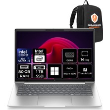 Hp Elitebook 6 G2I Intel Core Ultra 5 325 80GB Ram 1tb SSD 14" Wuxga (1920X1200) IPS WIN11 Home C6SL1AVP405 Taşınabilir Bilgisayar + Per4 Çanta