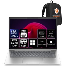 Hp Elitebook 6 G2I Intel Core Ultra 5 325 24GB Ram 512GB SSD 14" Wuxga (1920X1200) IPS WIN11 Pro C6SL1AVP434 Taşınabilir Bilgisayar + Per4 Çanta