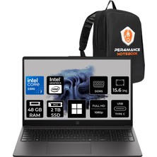 Hp 250R G10 Intel Core 7 150U 48GB Ram 2tb SSD 15.6" Full Hd (1920X1080) WIN11 Home D63QMETP334 Taşınabilir Bilgisayar + Per4 Çanta