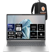 Hp Elitebook 6 G2I Intel Core Ultra 5 325 80GB Ram 1tb SSD 16" Wuxga (1920X1200) IPS Freedos C77J9AVP345 Taşınabilir Bilgisayar + Per4 Çanta