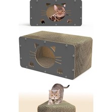Home Tırmata Doğal Ondüle Karton Kedi Tırmalaması Kedi Tırmalama Kanepesi Tahtası Kedi Tırmalama Evi Antrasit