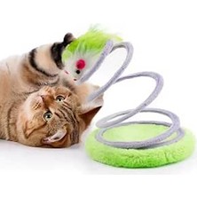 Yaylı Peluş Fare Şekilli Kedi Oyuncağı,fare Etkileşimli Oyuncak, Katlanabilir Yüksek Elastikiyet Sabit Ayakta Duran Etkileşimli Yaylı Oyuncak