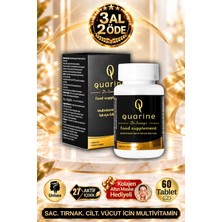 Dr. Sammy's Quarine Saç, Tırnak, Cilt ve Vücut Vitamini (60 Tablet) Dökülme ve Yıpranma Karşıtı Keratin, Biotin, Bitkisel Kök Hücre Extratları,Ginseng ve Multivitamin İçeren Diyet Takviyesi