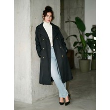 Ceylen Yeni Sezon Kuşaklı Oversize Trençkot