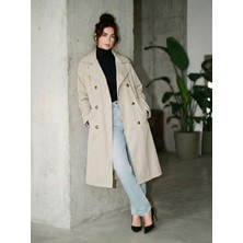 Ceylen Yeni Sezon Kuşaklı Oversize Trençkot