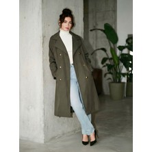 Ceylen Yeni Sezon Kuşaklı Oversize Trençkot
